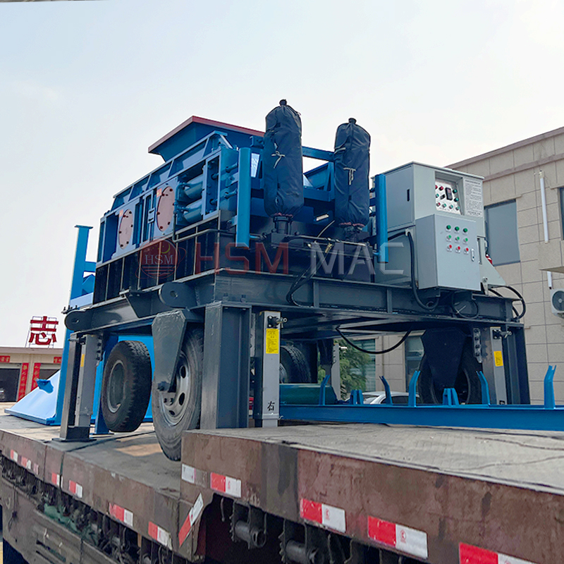 時產100噸瓜米石移動對輥制砂一體機型號怎么選？